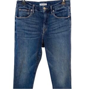 Good American size 14, blue “good legs cropped “ high waist with stretch